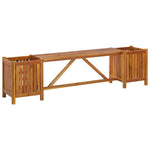 Acacia Wood Garden Bench Planters 150cm | HomeAndLiving