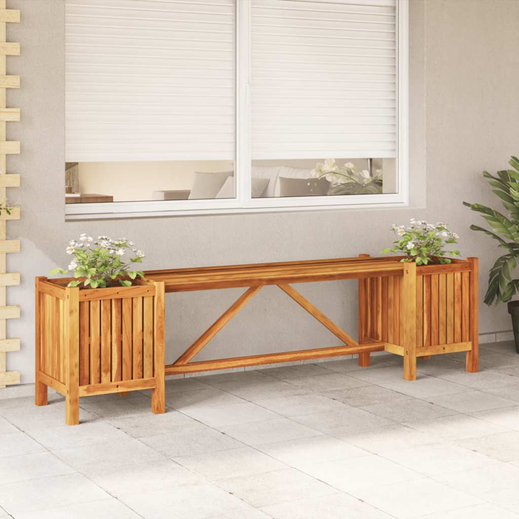 Acacia Wood Garden Bench Planters 150cm | HomeAndLiving