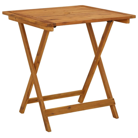 Folding Garden Table Solid Acacia Wood - 70×70×75cm