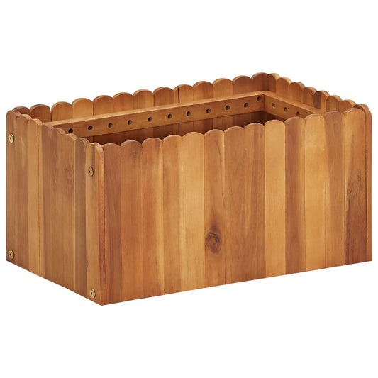 Garden Planter Solid Acacia Wood - 50×30×25cm