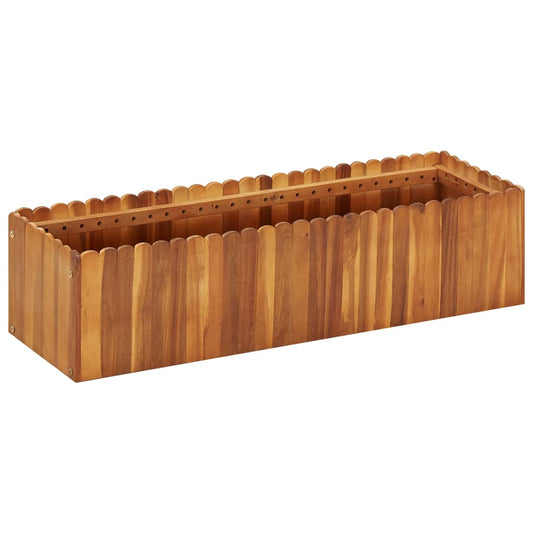 Garden Planter Solid Acacia Wood - 100×30×25cm
