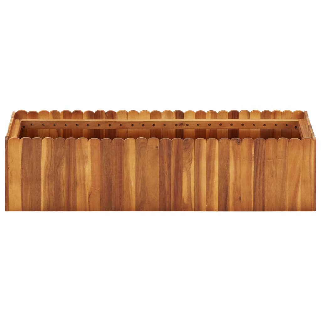 Garden Planter Solid Acacia Wood - 100×30×25cm