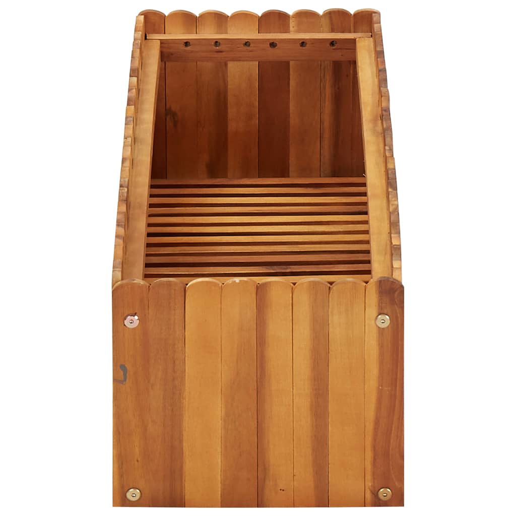 Garden Planter Solid Acacia Wood - 100×30×25cm