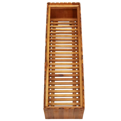 Garden Planter Solid Acacia Wood - 100×30×25cm