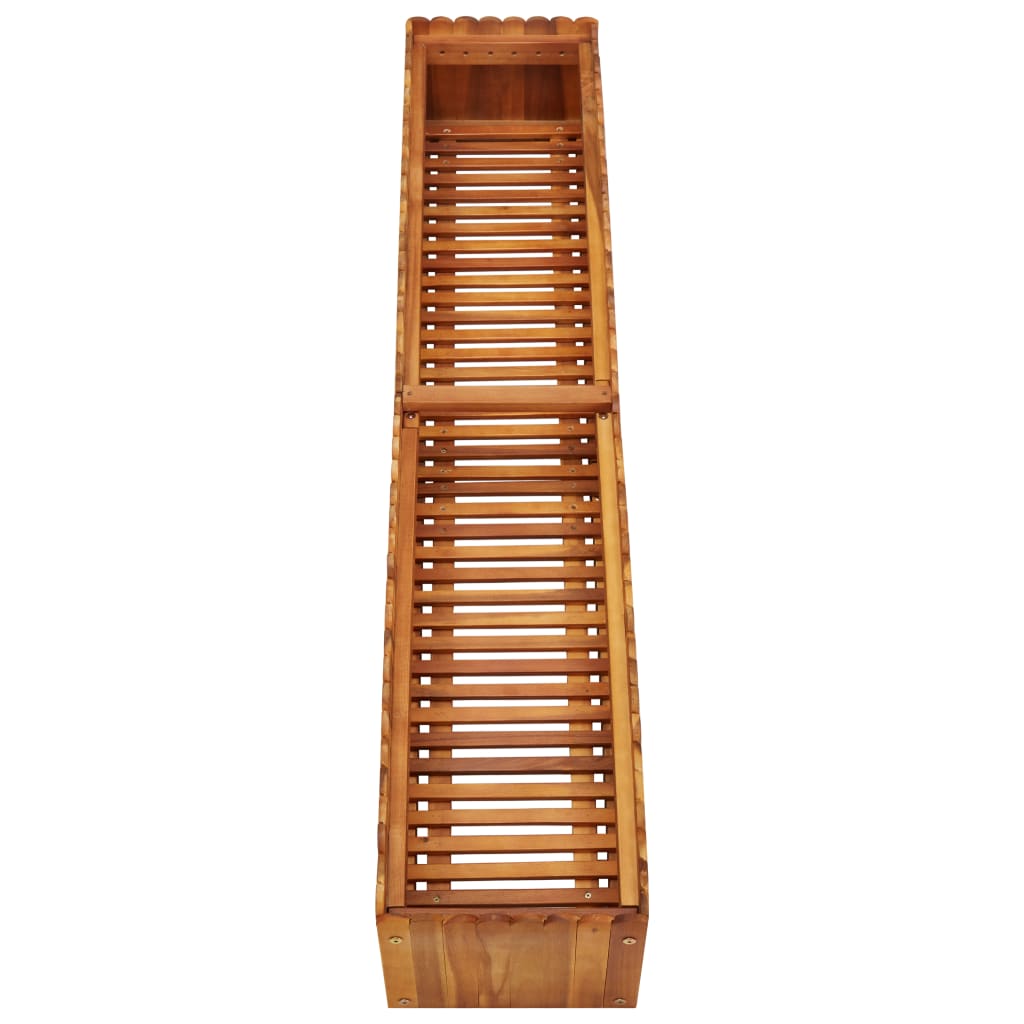 Garden Planter - Solid Acacia Wood - 150×30×25cm
