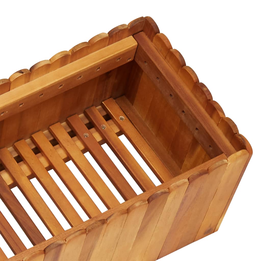 Garden Planter - Solid Acacia Wood - 150×30×25cm