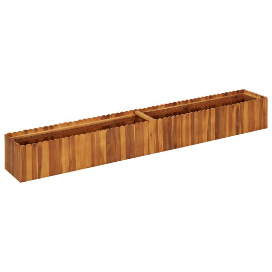 Garden Planter Solid Acacia Wood - 200×30×25cm