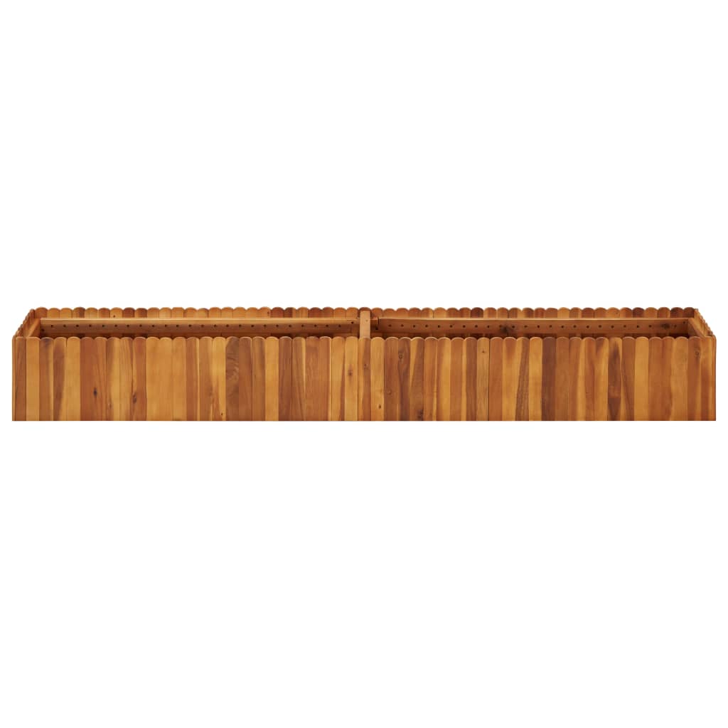 Garden Planter Solid Acacia Wood - 200×30×25cm