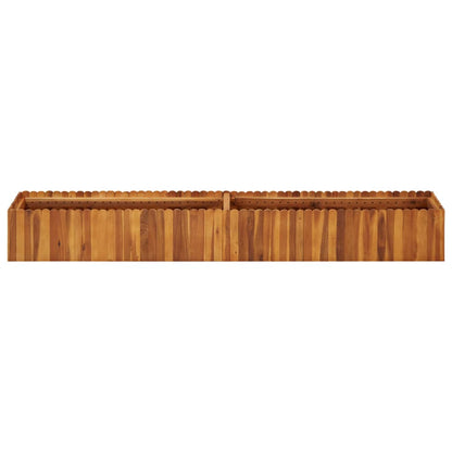 Garden Planter Solid Acacia Wood - 200×30×25cm