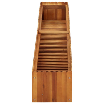 Garden Planter Solid Acacia Wood - 200×30×25cm