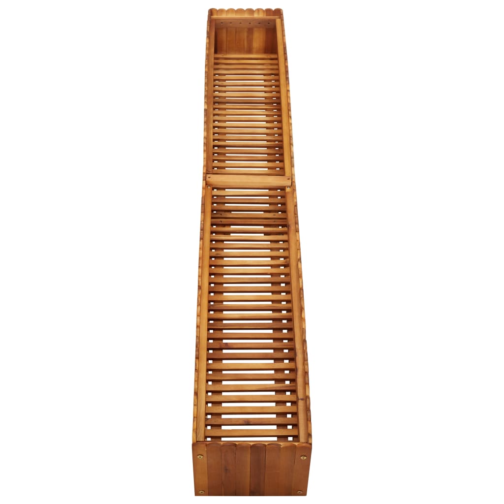 Garden Planter Solid Acacia Wood - 200×30×25cm