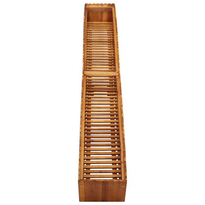Garden Planter Solid Acacia Wood - 200×30×25cm