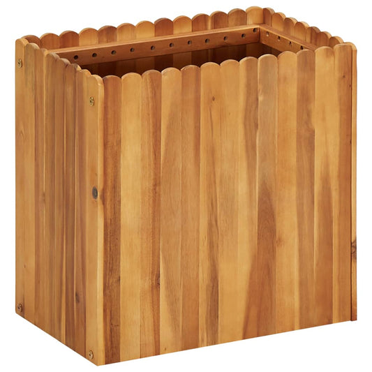 Garden Planter Solid Acacia Wood - 50×30×50cm