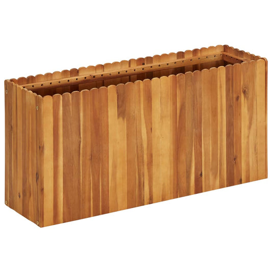 Garden Planter - Solid Acacia Wood - 100×30×50cm