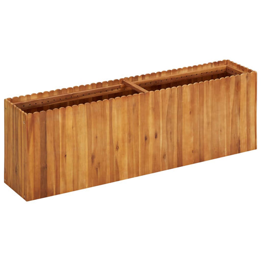 Garden Planter Solid Acacia Wood - 150×30×50cm