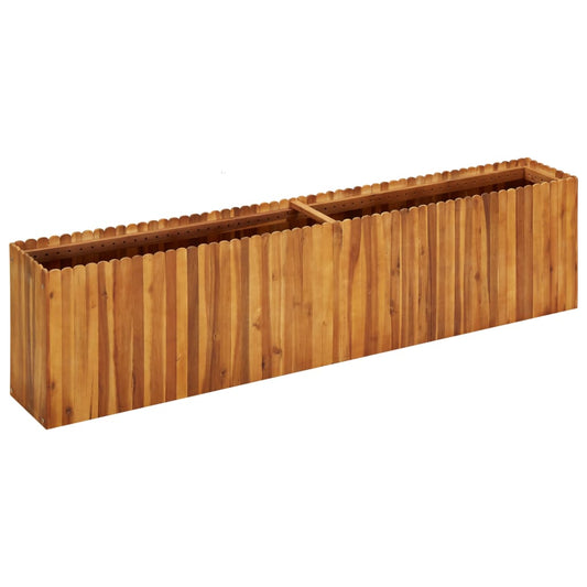 Garden Planter Solid Acacia Wood - 200×30×50cm