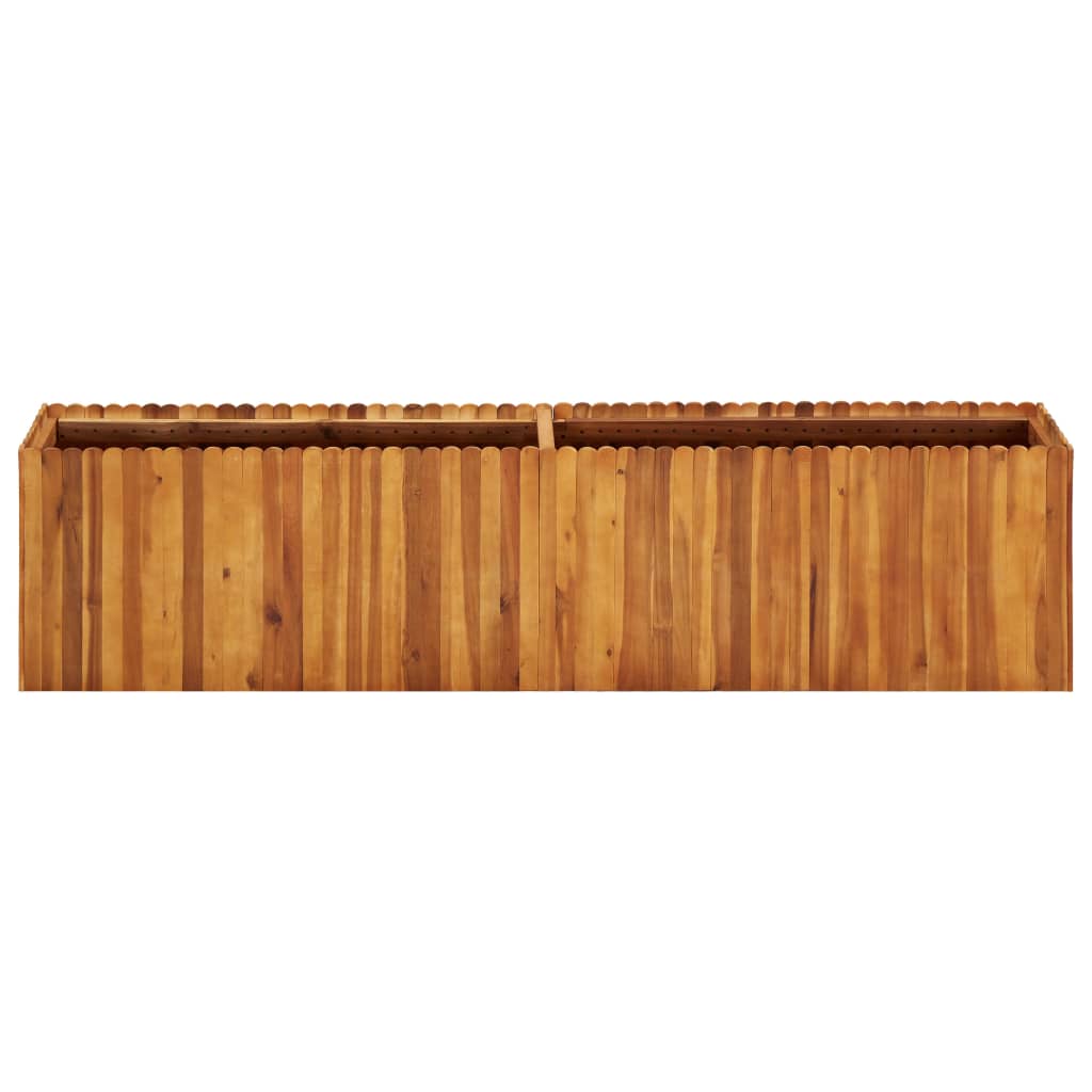 Garden Planter Solid Acacia Wood - 200×30×50cm