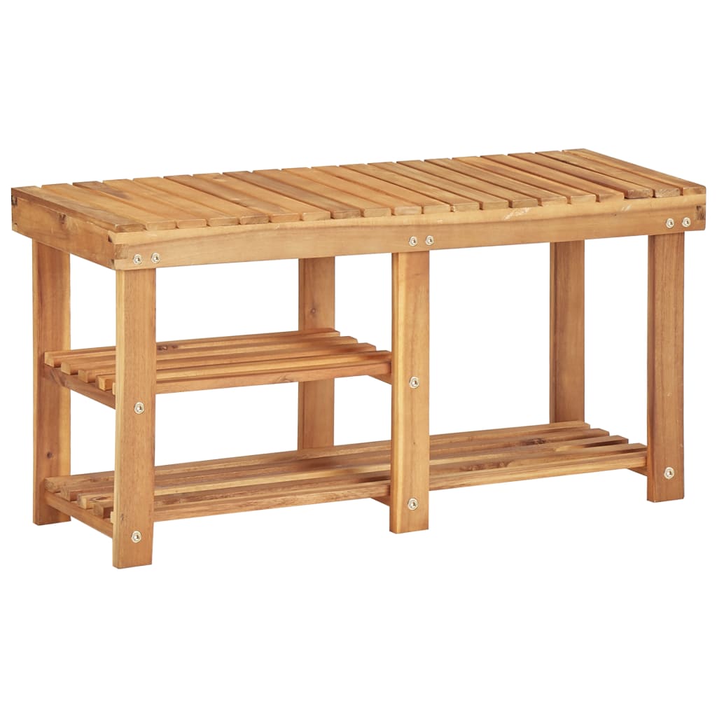 Shoe Rack Solid Acacia Wood - 90×32×46cm