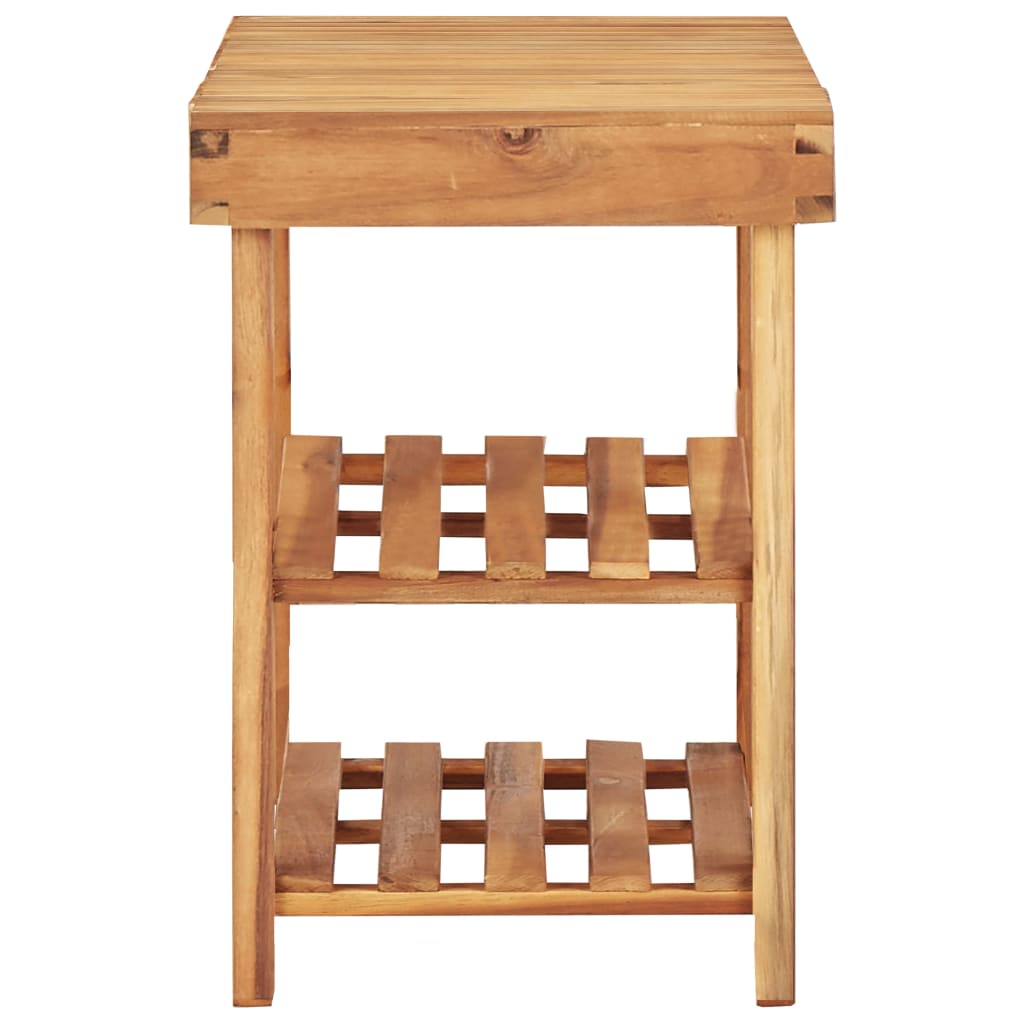 Shoe Rack Solid Acacia Wood - 90×32×46cm