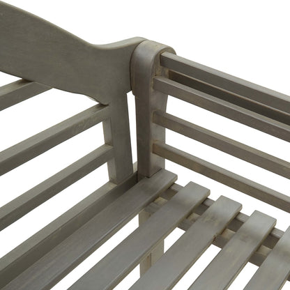 Garden Bench Grey Wash 135 cm Solid Acacia Wood