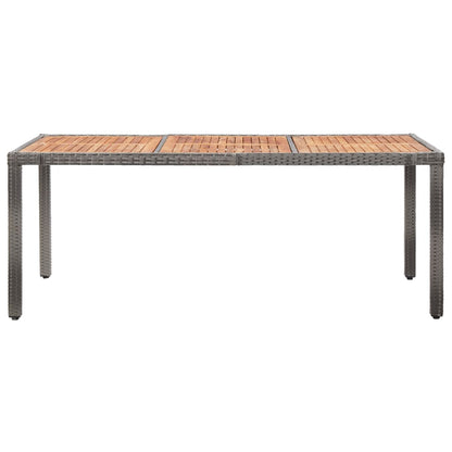 9 Piece Outdoor Dining Set with Cushions Poly Rattan Grey - 58×90×91cm