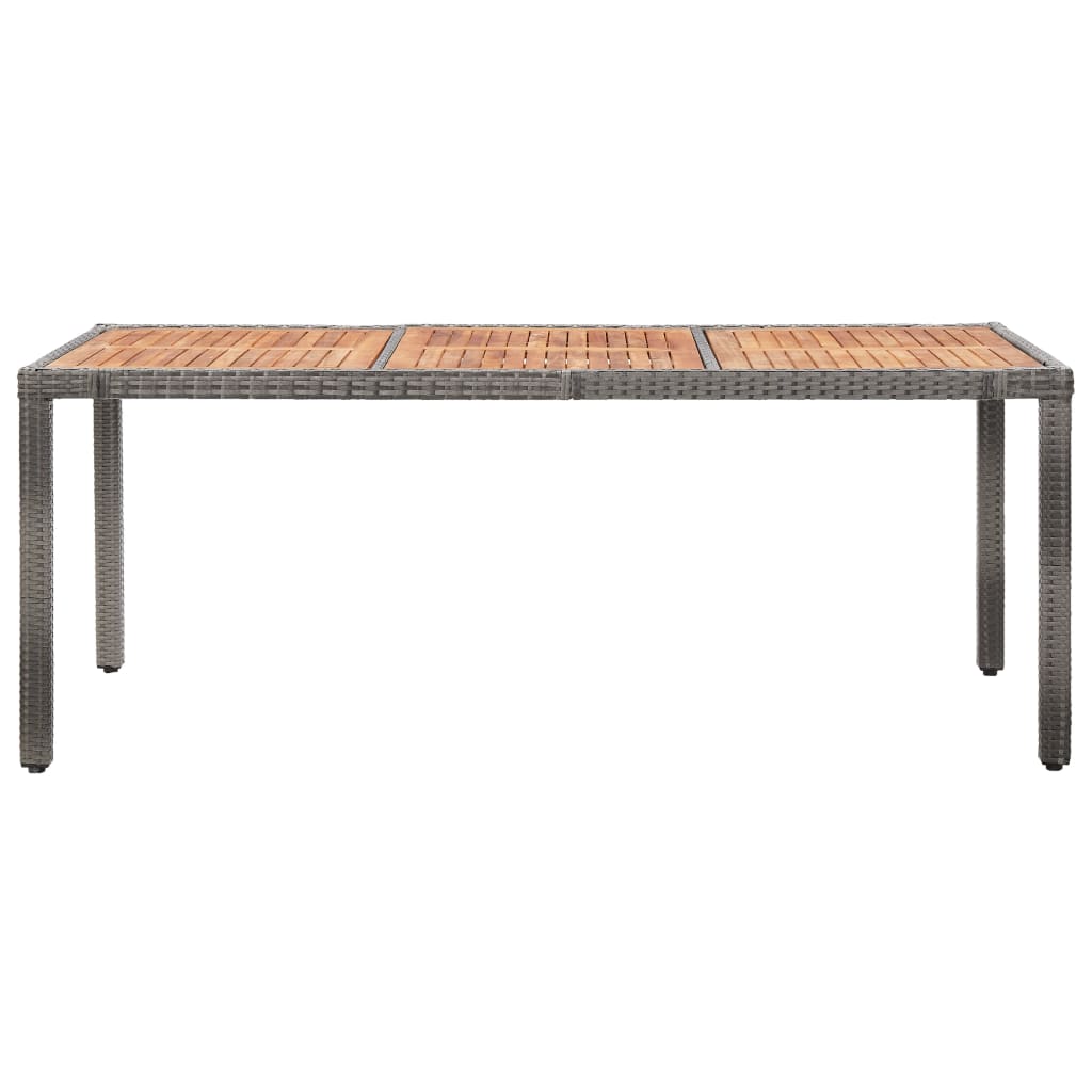 9 Piece Outdoor Dining Set with Cushions Poly Rattan Grey - 58×62×108cm