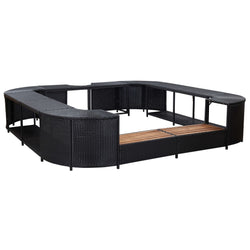 Square Spa Surround Poly Rattan Steps | HomeAndLiving