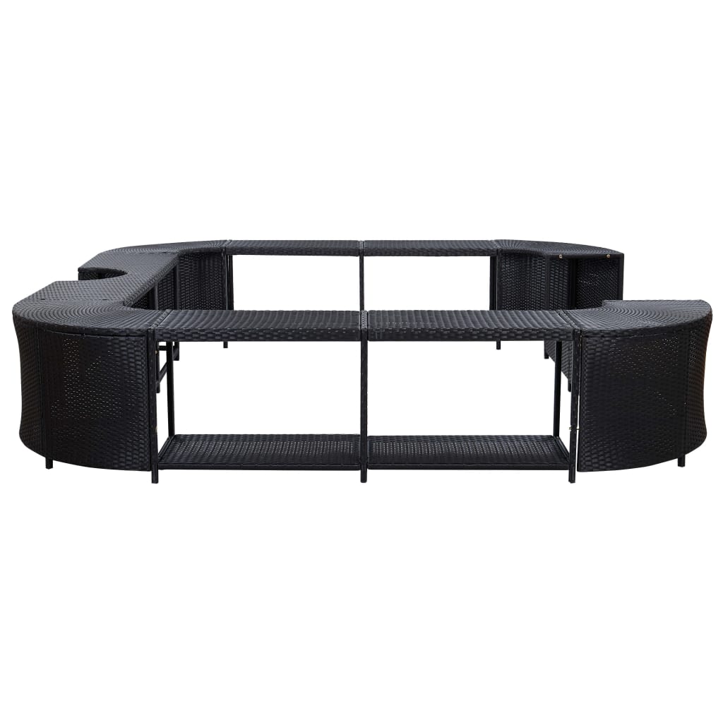 Square Spa Surround Poly Rattan Steps | HomeAndLiving