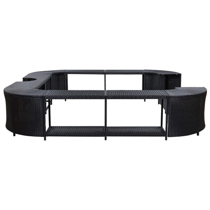 Square Spa Surround Poly Rattan Steps | HomeAndLiving