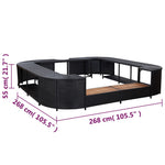 Square Spa Surround Poly Rattan Steps | HomeAndLiving