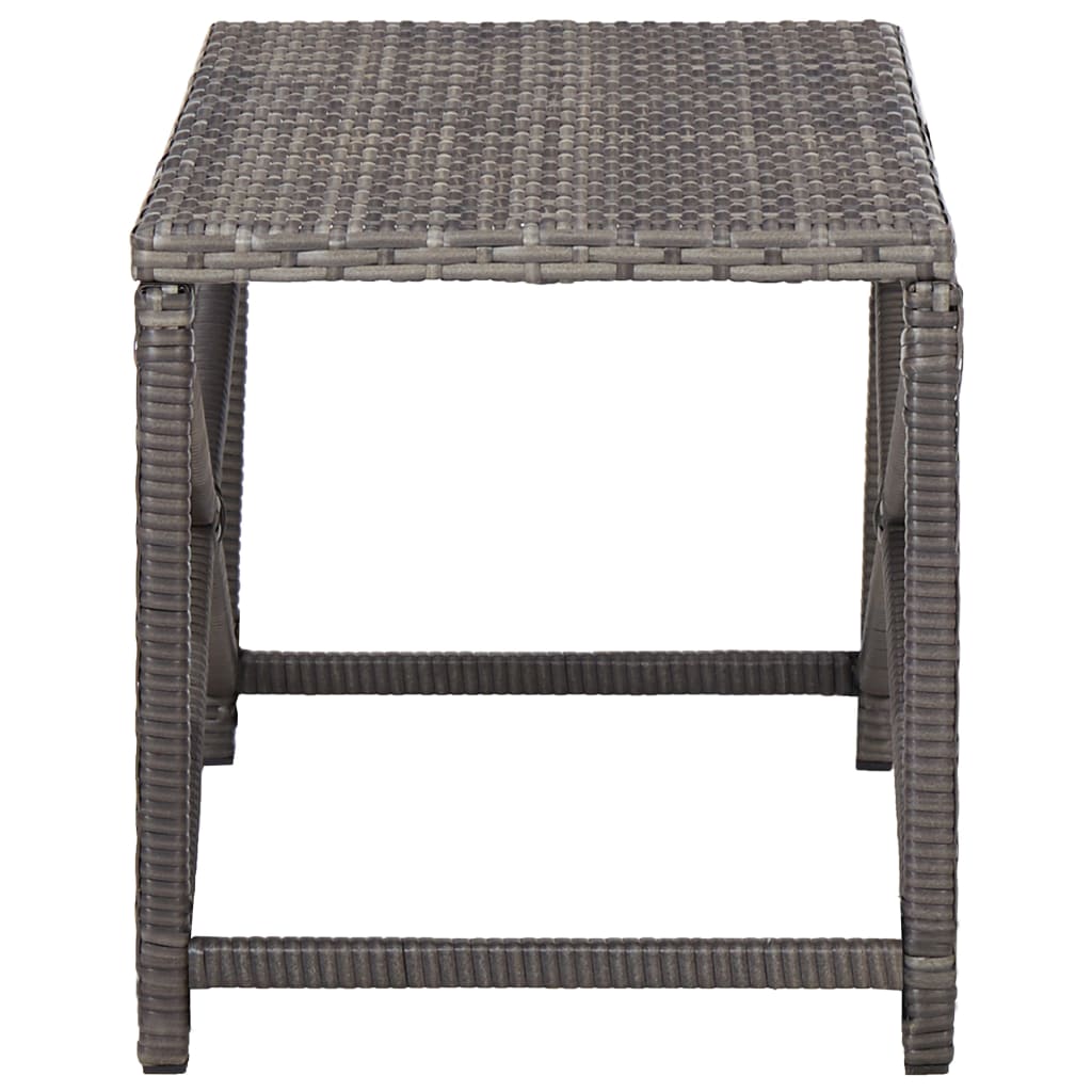 Garden Bench 80 cm Poly Rattan Grey - 80×40×43cm