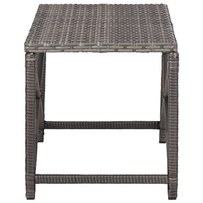 Garden Bench 80 cm Poly Rattan Grey - 80×40×43cm