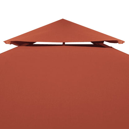 2-Tier Gazebo Top Cover Terracotta - 4×3m