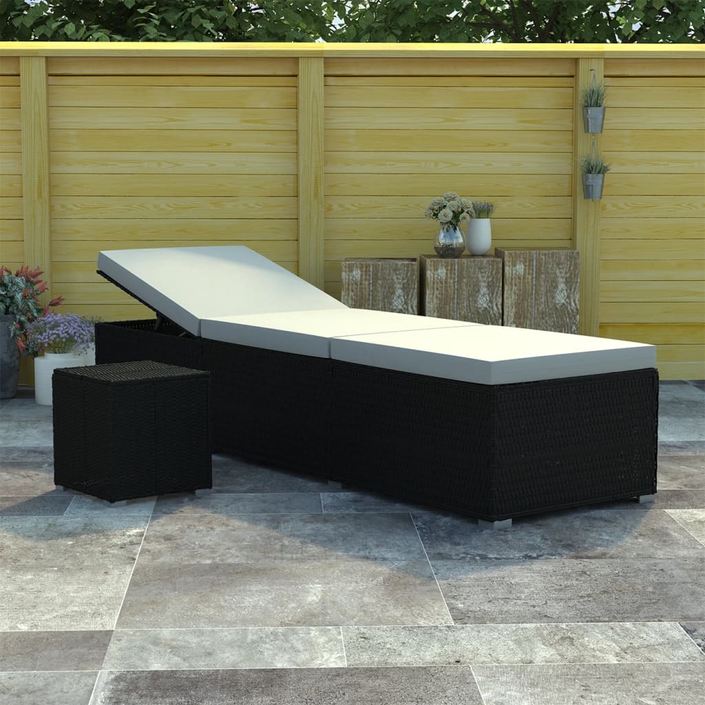 Versatile Sun Lounger with Cushion and Garden Gathering Outdoor Living 