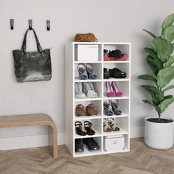 Shoe Rack White Chipboard