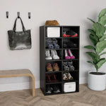 Shoe Rack Black  Chipboard