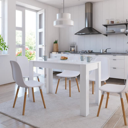Dining Table High Gloss White - Chipboard