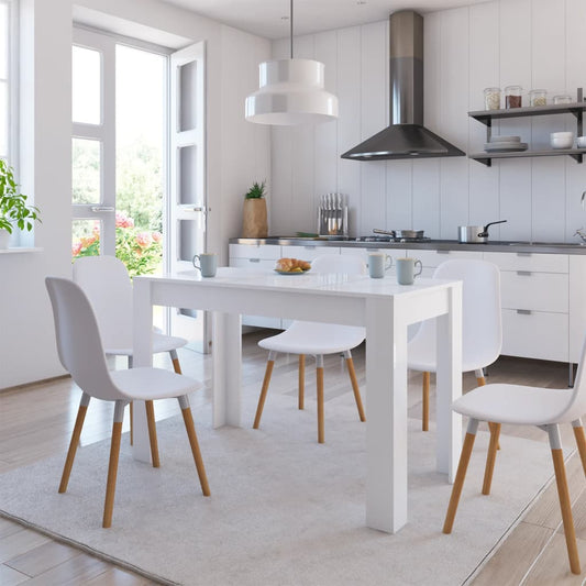 Dining Table High Gloss White - Chipboard