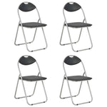 Folding Dining Chairs 4 pcs Black