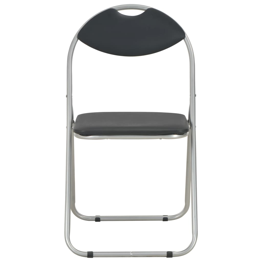 Folding Dining Chairs 4 pcs Black