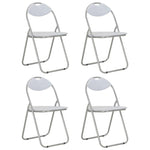 Folding Dining Chairs 4 pcs White