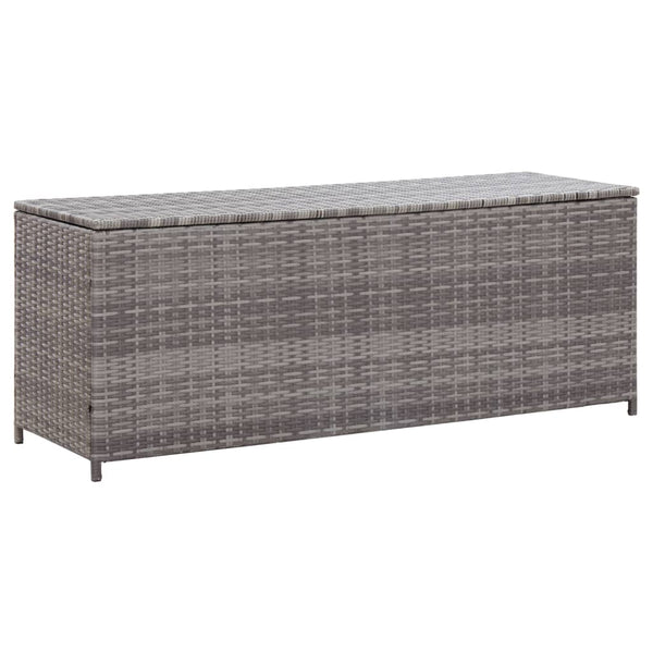  Garden Storage Box Grey 150x50x60 cm Poly Rattan
