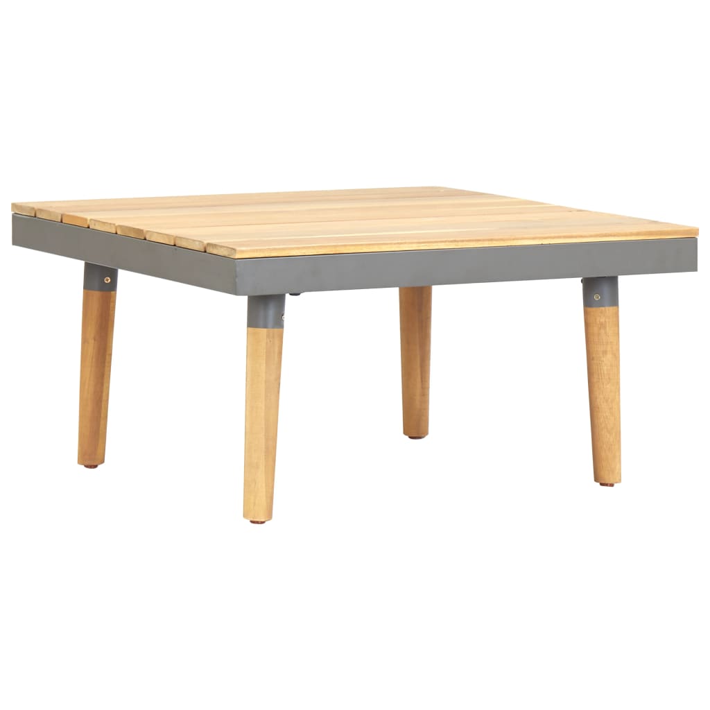 Garden Coffee Table Solid Acacia Wood - 60×60×31.5cm