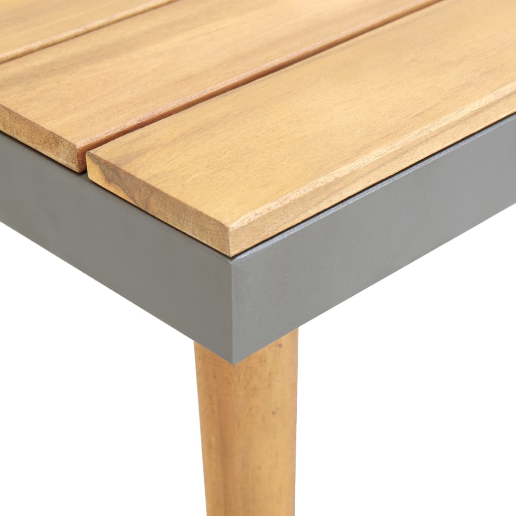 Garden Coffee Table Solid Acacia Wood - 60×60×31.5cm