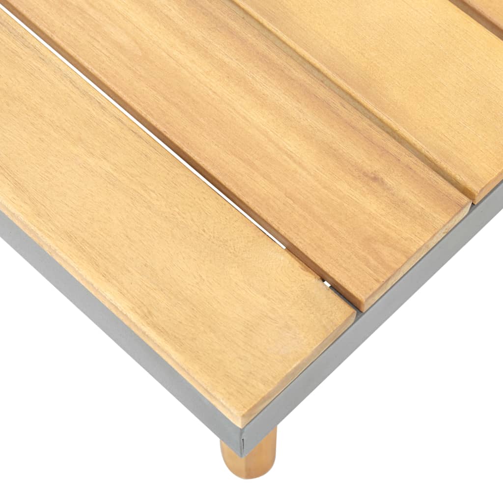 Garden Coffee Table Solid Acacia Wood - 60×60×31.5cm