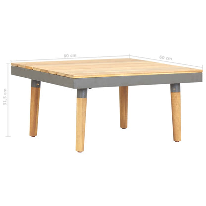 Garden Coffee Table Solid Acacia Wood - 60×60×31.5cm
