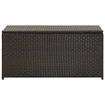 Garden Storage Box Poly Rattan Brown