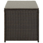 Garden Storage Box Poly Rattan Brown