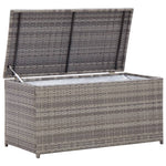 Garden Storage Box Poly Rattan 100x50x50 cm Grey