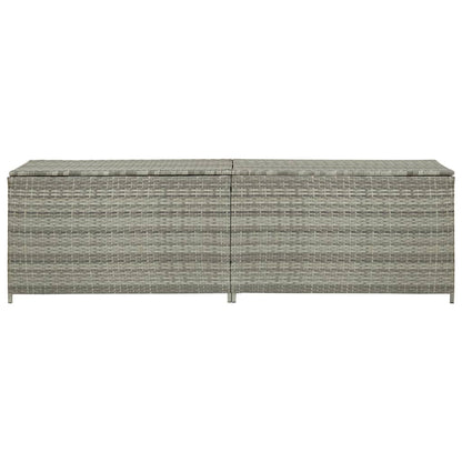 Garden Storage  Box Poly Rattan Grey